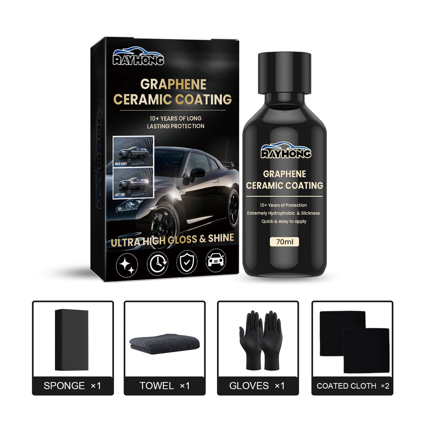 GlossLab™ Graphene Ceramic Coating Pro – Ultra-Gloss Protection (50 ml / 70 ml)